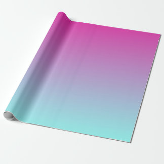 Girly Lila och Blue Cotton Candy Ombre Presentpapper