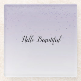 Girly Lilac Lila Confetti Glam Ombre