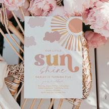 Girly Little Sunshine Birthday-inbjudan