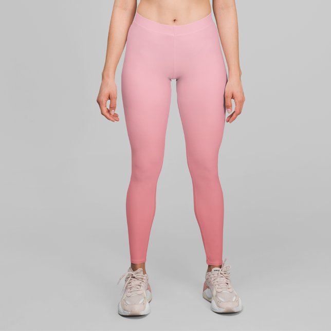Girly Ljus rosa korallgradient Leggings (Skapare uppladdad)