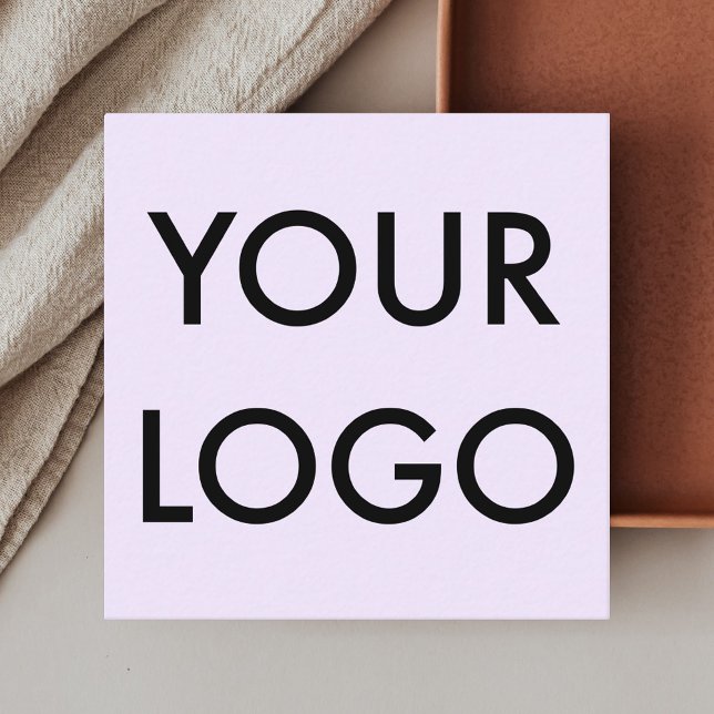 Girly Logotyp - minimalistisk modern lavender Fyrkantigt Visitkort (Skapare uppladdad)