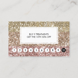 Girly Loyalty Slår kort Faux Ro Guld Glitter