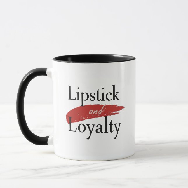 Girly Makeup Lover Loyalty Slogan Mugg (Vänster)