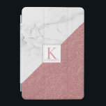 Girly Marble  Ro Guld Glitter Monogram iPad Mini Skydd<br><div class="desc">Girly Marble Ro Glitter Monogram täcker med ro guld faux glitter och utrymme för anpassningsbarnas monogram och Guld. Enkel att anpassa med text, typsnitt och färg. Skapat av Zazzle pro designer BK Thompson © exklusivt för Cedar och String. Kontakta oss om du behöver hjälp, har frågor eller vill fråga om...</div>
