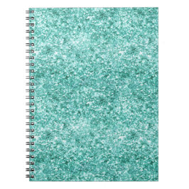 Girly Mint Glitter Confetti Anteckningsbok