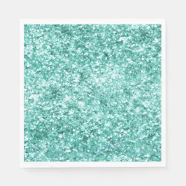 Girly Mint Glitter Confetti Pappersservett