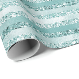 Girly Mint Glitter Glam Rand Presentpapper