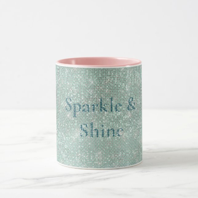 Girly Mint Glitzy Gnistra Mugg (Center)