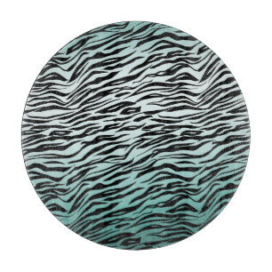 Girly Mint Ombre Black Zebra tryck