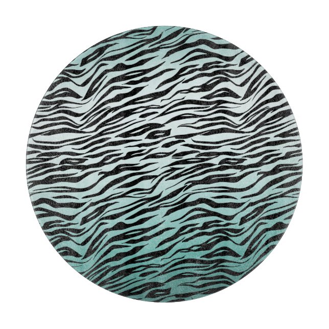 Girly Mint Ombre Black Zebra tryck (Framsidan)