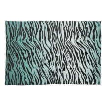 Girly Mint Ombre Black Zebra tryck