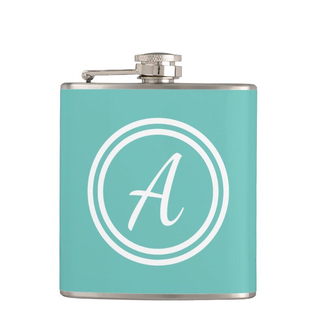 Girly Modern Blue Monogram Initial Fickplunta (Framsidan)