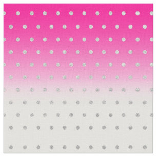 Girly Modern Glitter Polka dots Neon Rosa Ombre Tyg