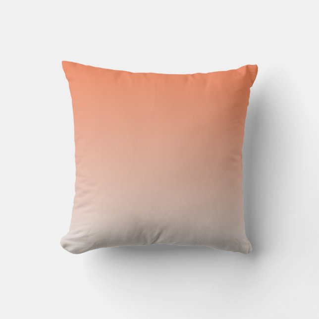 Girly Modern Orange Ombre Kudde (Framsida)
