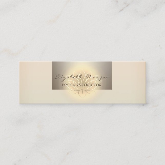 Girly Modern Professionell Charming,Lotus Flower Mini Visitkort (Framsida)