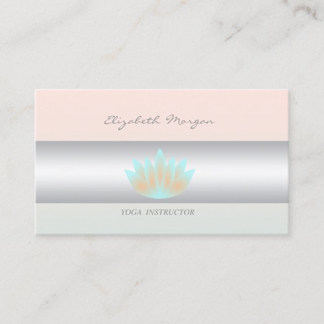 Girly Modern Professionell Charming,Lotus Visitkort (Framsida)