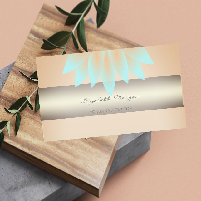 Girly Modern Professionell Charming,Lotus Visitkort (Skapare uppladdad)