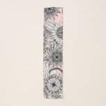 Girly Modern Rosa Black White Blommigt Teckning Sjal<br><div class="desc">Modern, konst, giftig och söt svart och vit och du är på blommigt och löv illustrerar mönster på rosa. ***VIKTIG DESIGN-ANMÄRKNING: Om du vill ha en anpassad design-begäran, t.ex. matchande produktbegäranden, färg-ändringar, placeringsändringar eller någon annan ändringsbegäran, klickar du på knappen "CONTACT" eller skickar e-post till designern direkt på lafemme.art@gmail.com. Du...</div>