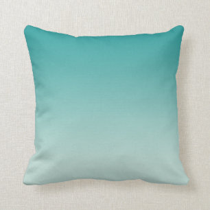 Girly Modern Teal Aqua Ombre Kudde