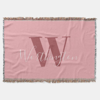 Girly Monogram and Name pink blush red Filt