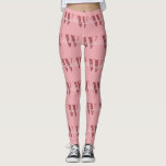 Girly Monogram and Name pink blush red Leggings<br><div class="desc">Girly Monogram and Name pink blush red calligraphy Customizable Monogram and Name written over the monogram in shades of pink and blush. The monogram is a big letter in dark pink red and the name is written in handwriting letters with very pale pink color. The colors of the letters from...</div>