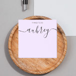 Girly Monogram Calligraphy Minimalist Lila Post-it Block<br><div class="desc">Enkelt inlägg har namn i handskriven kalligrafi.</div>