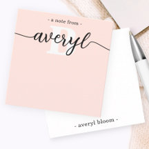 Girly Monogram Calligraphy  Rosa Stationery