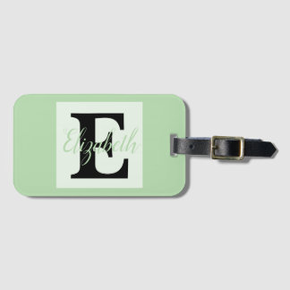 Girly Monogram och Namn rosa lila Luggage Bagagebricka