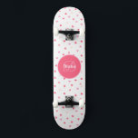 Girly Monogram söta hjärtan med namn Mini Skateboard Bräda 18,5 Cm<br><div class="desc">Gör det här lilla Skateboard-monogrammet och Namn och dina hjärtan genom att lägga till din text. Om du vill komma åt avancerad redigering går du till "Anpassa den här verktygen" och klickar på "Information", rulla ner och tryck på länken "klicka för att anpassa ytterligare". Perfekt för firande och tillfälle som...</div>