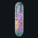 Girly Namn Collage Skateboard med blommor<br><div class="desc">Den här skateboard har en roligt som är gigantisk för blommor med blå bakgrund och ett kollage av namn. Underbar gåva till en tjej som går på en skateboard. Designen är personlig så att du kan anpassa den genom att ändra namn till vad du vill.</div>