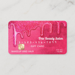 Girly Neon Rosa Thick Glitter Drives Gift Kredit Visitkort