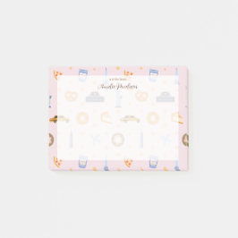 Girly NYC Mönster Baby Rosa Namn Post-it Block