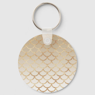 Girly och Glam Ombre Guld Sjöjungfru Glitter Spark Nyckelring