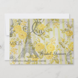 girly paris eiffel torn blommigt möhippa inbjudningar