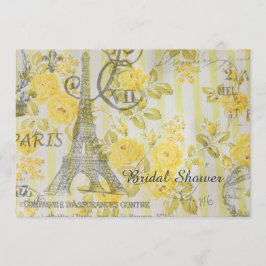 girly paris eiffel torn blommigt möhippa inbjudningar