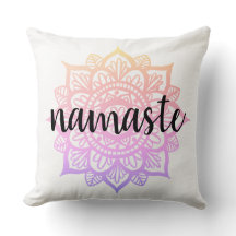 Girly Pastel Gradient Namaste Mandala Flower