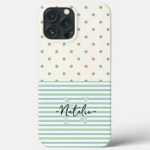 Girly pastel monogrammad Söt mönster l grönt
