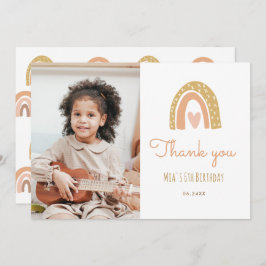 Girly Pastel Rainbow 6e Birthday Photo Tack Inbjudningar