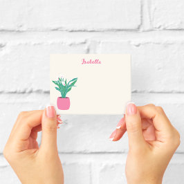 Girly Peace Lily Houseplant Post-it Block
