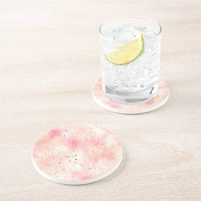 Girly Peach Rosa Abstrakt Underlägg (Sidan)