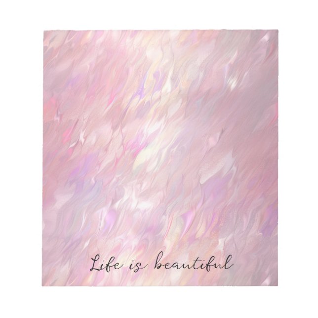 Girly Pearl Rosa Anteckningsblock (Framsida)