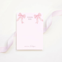 Girly Pink Bows Elegant Bridal Shower Tack Kort