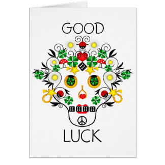 Girly Pirat Lucky Skull-kort Hälsningskort