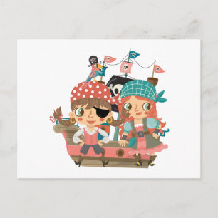 Girly Pirater Vykort