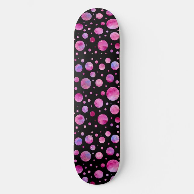 Girly Polka Dot Skateboard Bräda 20,5 Cm (Framsida)