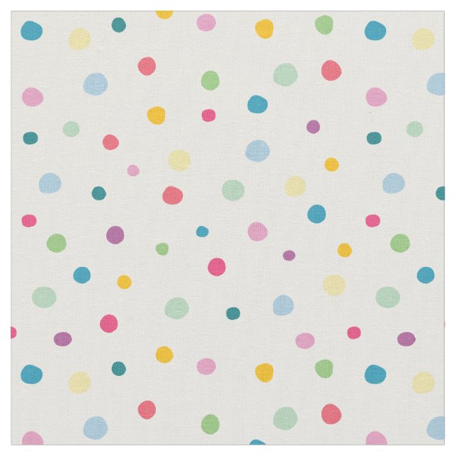 Girly Polka dots färglös mönster-vit röd grönt Tyg (Närbild)