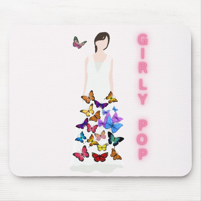 Girly pop butterfly mouse pads musmatta (Framsidan)