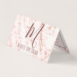 Girly Professionell Pinky Glittery Monogram Salon Visitkort