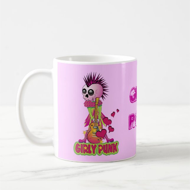 Girly Punk Rocker Kaffemugg (Vänster)