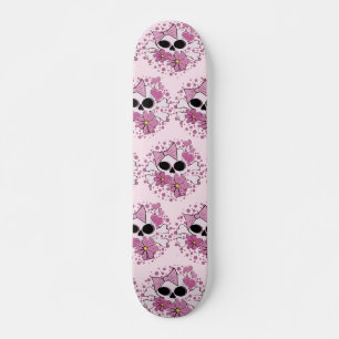 Girly Punk Skull Old School Skateboard Bräda 21,6 Cm